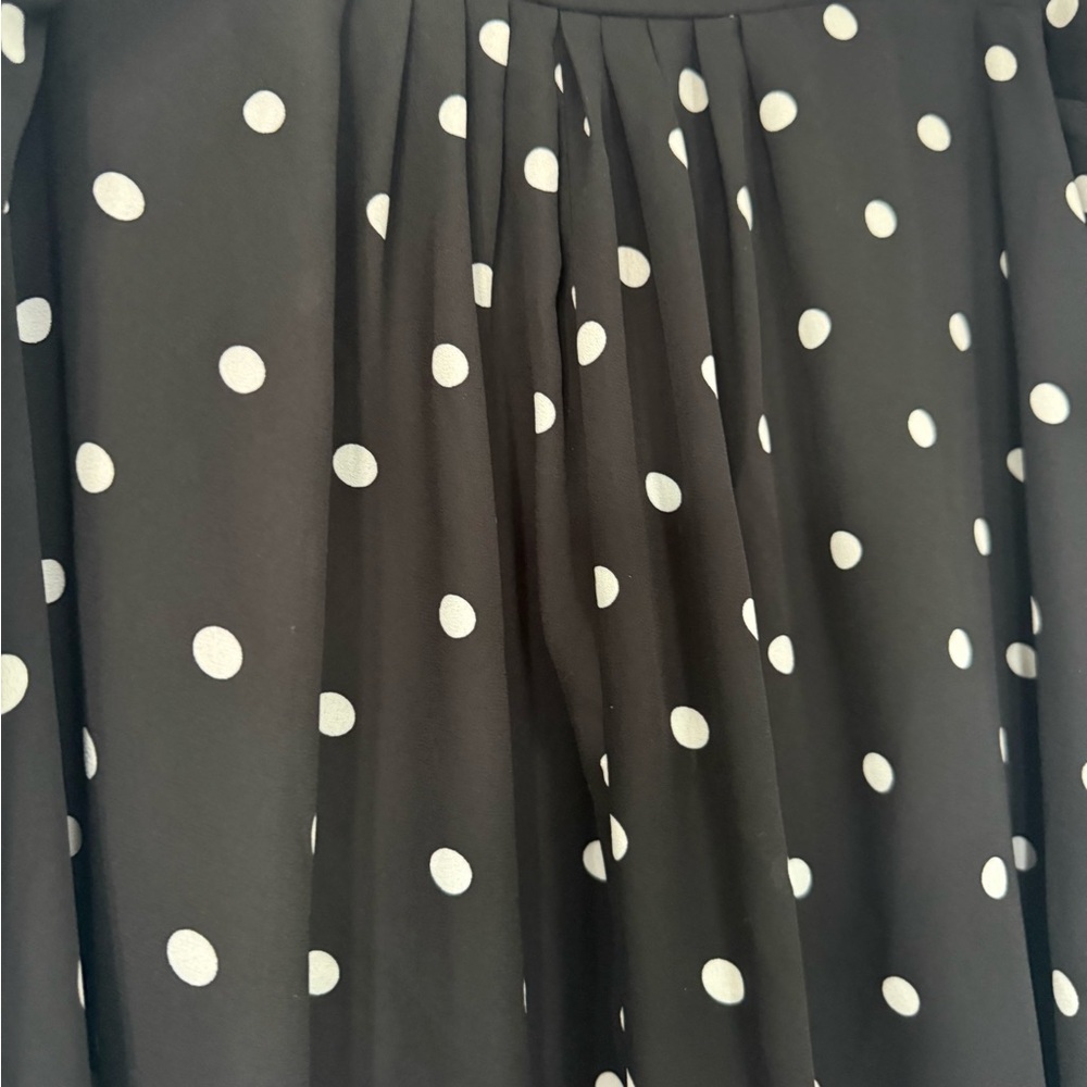 Anne Klein Black and White Polka Dot Midi Skirt - Picture 2 of 5